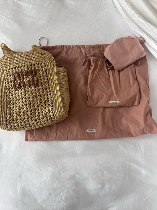 Miu Miu Handbags - MIU MIU
Raffia-Effect Crochet Tote Bag